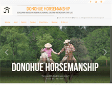 Tablet Screenshot of donohuehorsemanship.com